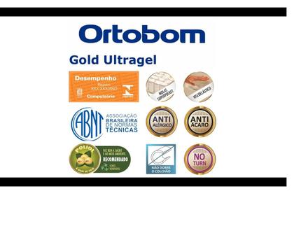 Colchão Ortobom Gold Ultra Gel Queen 158x198x32 Imagem de Colchão Ortobom Gold Ultra Gel Queen 158x198x32