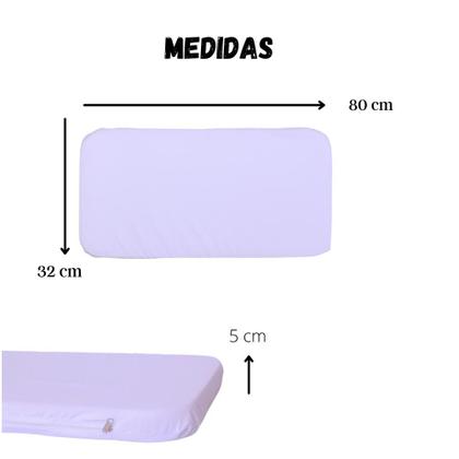 Imagem de Colchão oval para moisés ou carrinho que vira moisés 80x32