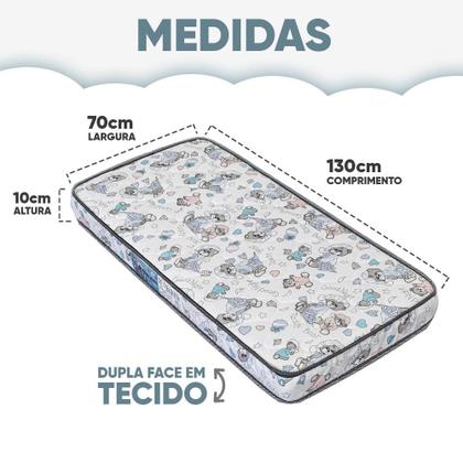 Imagem de Colchão para Berço Espuma D20 Sonequinha Antialérgico e Antiácaro Todos Tamanhos - Maestro Colchões