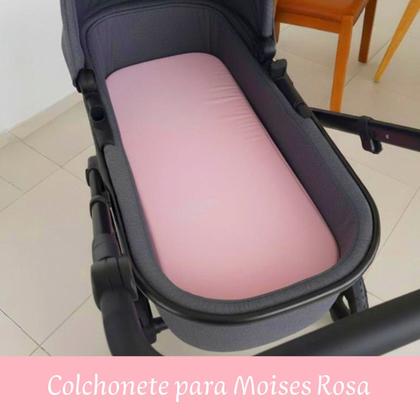 Imagem de Colchão para Carrinho Moises Colchonete Bebê Menino Menina com Capa Removível e Espuma