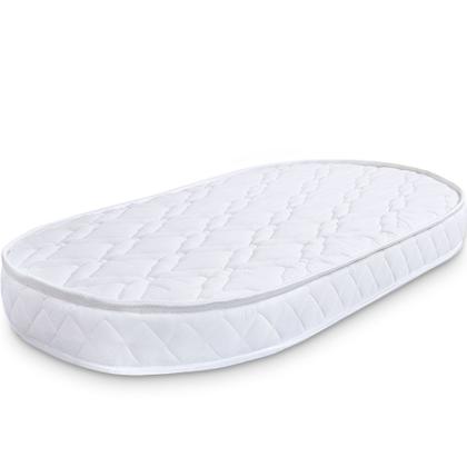 Imagem de Colchão para Moisés Oval de Berço Infantil Bebê Antialérgico 138x68x10cm  BF Colchões