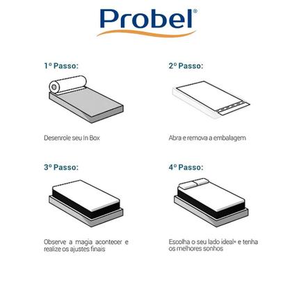 Imagem de Colchão Probel Queen A Vácuo Night and Day INBOX Espuma D28 17x158x198cm