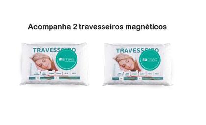 Imagem de Colchão Queen 1,58x1,98 Ortopédico D45 Com Massageador E Controle Marrom 2 Travesseiros ALLMAG