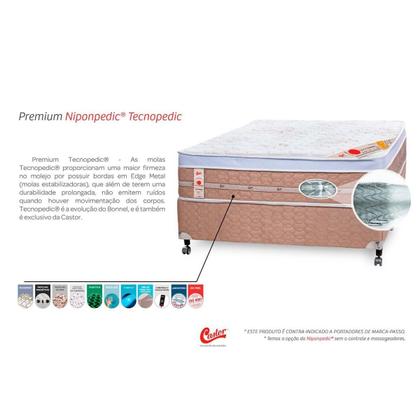 Imagem de Colchão Queen c/ Vibro Massagem Molas Tecnopedic Premium Niponpedic (158x198x32) - Castor
