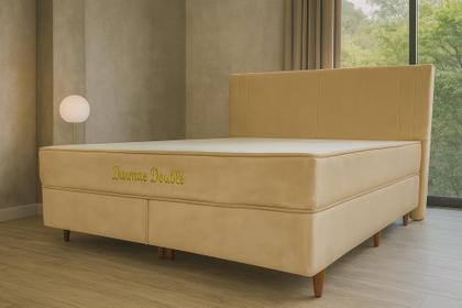 Imagem de Colchão Queen Dupla Face com Massageador Veludo Marfim-100% Espuma-Densidade D33/D28-25 cm 158x198