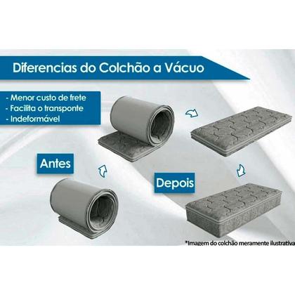 Imagem de Colchão Queen Enrolado a Vácuo  de Espuma D33 Night and Day Gray Bed In Bag 017 (158x198x17) - Probel