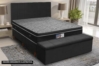 Imagem de Colchão Queen Massageador Tecnológico ComfortMax One Face 158x198x30 cm Bege ou Preto - Ganhe um Presente