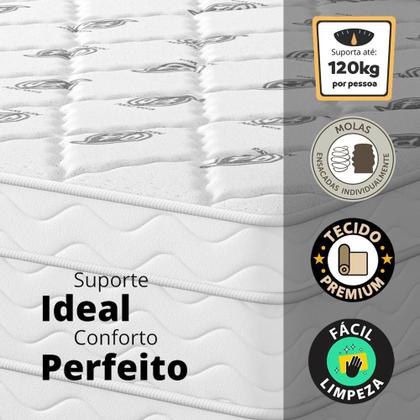 Imagem de Colchão Queen Molas Ensacadas Capitano EPS Europillow 158x198x27cm Full Maestro Colchões