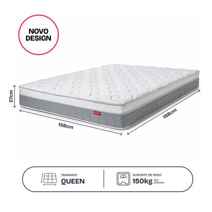 Imagem de Colchão Queen Molas Ensacadas D33 Power Sleep BF Colchões