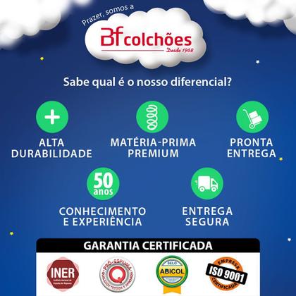 Imagem de Colchão Queen Molas Ensacadas E Pillow Top De Espuma Viscoelástico 158x198x27cm Smart Spring - BF Colchões