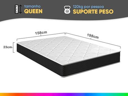 Imagem de Colchão Queen Molas Ensacadas Pergola Europillow 158x198x23cm Full Maestro Colchões