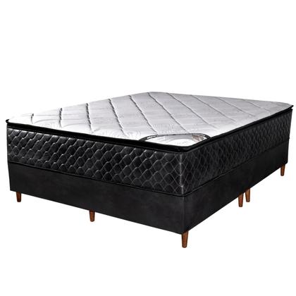 Imagem de Colchão Queen Molas Ensacadas Vougue + Base 158X198X67