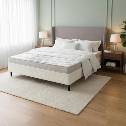 Imagem de Colchão Queen Ortopédico Espuma D33 Orthocrin Cristal 158x198x25 Espuma Certificada Conforto Firme Tecido Antialérgico