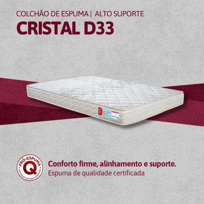 Imagem de Colchão Queen Ortopédico Espuma D33 Orthocrin Cristal 158x198x25 Espuma Certificada Conforto Firme Tecido Antialérgico