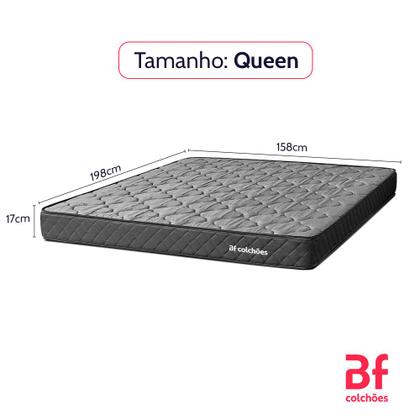 Imagem de Colchão Queen Ortopédico Espuma D45 Extra Firme 17x158x198cm BF Colchões