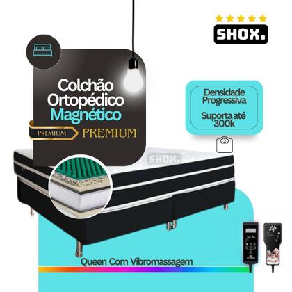 Imagem de Colchão Queen Shox Premium Com Vibromassagem Ortopédico 198x158x30cm