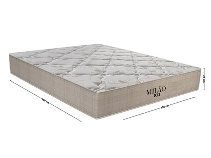 Imagem de Colchão Queen Size de Espuma D33 Milão (malha) 20x158x198cm Orthoflex