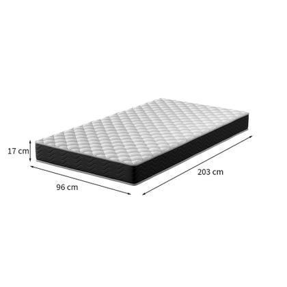 Imagem de Colchão Solteirão Howie Espuma D33 (17x96x203) Preto e Branco