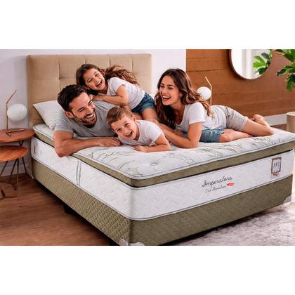 Imagem de Colchão Solteirão Molas Ensacadas Visco MasterPocket Imperatore Eco Bamboo Euro Pillow (96x203x34) - Herval