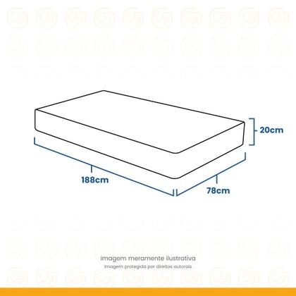 Imagem de Colchão Solteiro - Anjos - Classic Molas Ensacadas - 78x188x20cm