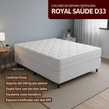 Imagem de Colchão Solteiro Beliche D45 Orthocrin Royal Saúde Plus - 78x188x18 Espuma Certificada Alto Suporte