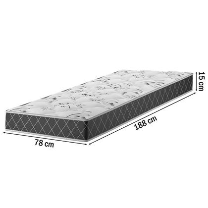 Imagem de Colchão Solteiro com Espuma D-28 78x188 Classic Preto - Vian