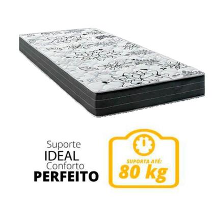 Imagem de Colchão Solteiro de Espuma Semi Ortopédica D28 Extra Firme Preto Suporta Até 80kg
