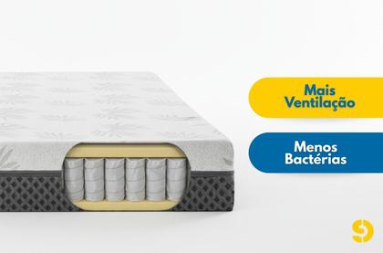 Imagem de Colchão Solteiro De Molas Ensacadas 88x188x20cm D33 SDB Colchões