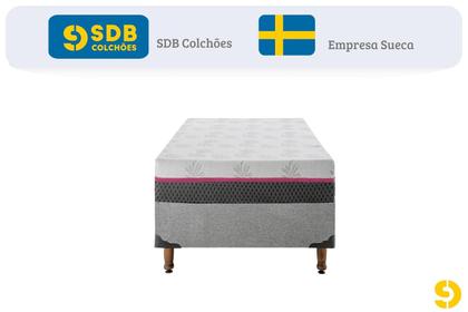 Imagem de Colchão Solteiro De Molas Ensacadas 88x188x20cm D33 SDB Colchões