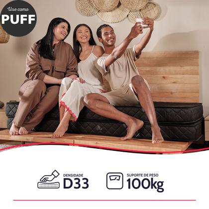 Imagem de Colchão Solteiro Dobrável 3 em 1 Espuma D33 Firme a Vácuo BF Colchões