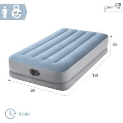 Imagem de Colchão solteiro elevado intex bomba embutida usb dura-beam