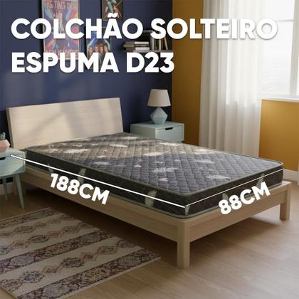 Imagem de Colchão Solteiro Espuma D23 88x188x14cm Puffão