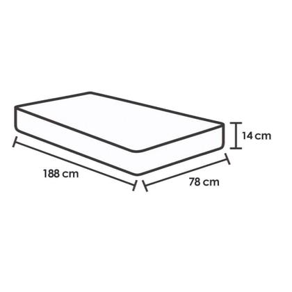 Imagem de Colchão Solteiro Espuma D28 Confortex (78x188x14) - Plumatex