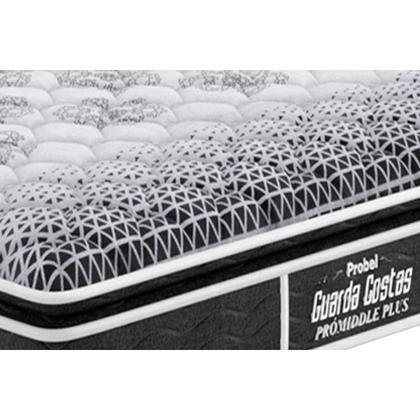 Imagem de Colchão Solteiro Espuma D28  / EP Anatômico Guarda Costas Firmepedic Prómiddle Plus Pillow Top Black (78x188x28) - Probel