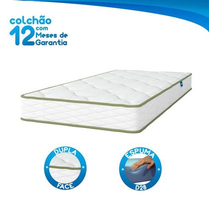 Colchão Solteiro Espuma D28 Macia 88x188x18 Branco Dupla Face Marie Umaflex Imagem de Colchão Solteiro Espuma D28 Macia 88x188x18 Branco Dupla Face Marie Umaflex