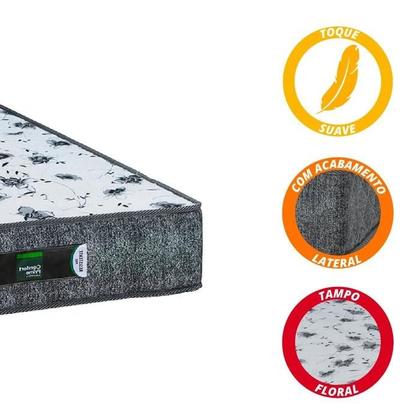 Imagem de Colchão Solteiro Espuma D28 Resistente Premium 14x88x188