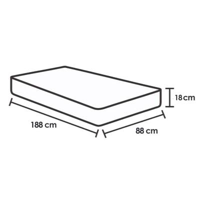 Imagem de Colchão Solteiro Espuma D28 Sleep Max (88x188x18) - Castor