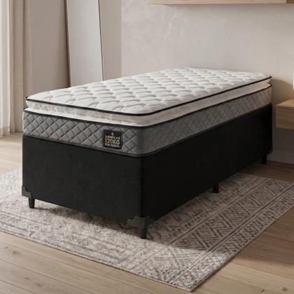Imagem de Colchão Solteiro Espuma D33 Pillow Top Millenium Cinza/Branco Hellen - Suporta até 120kg por Pessoa