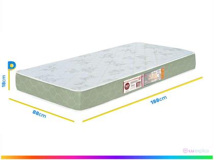 Imagem de Colchão Solteiro Espuma D33 Sleep Max (88x188x18) - Castor