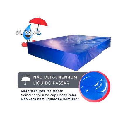Imagem de Colchão Solteiro Hospitalar Impermeável D45 Pró Sáude Napa Azul (88x188x12) - Luckspuma