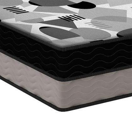 Imagem de Colchão Solteiro ISO Dupla Face (20x78x188) Cinza e Preto