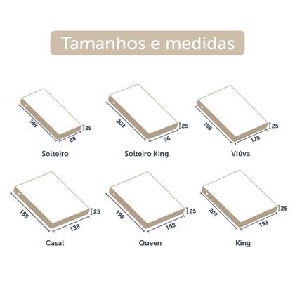 Imagem de Colchão Solteiro King Mola Ensacada Guldi Macio (25x96x203) Azul e Branco