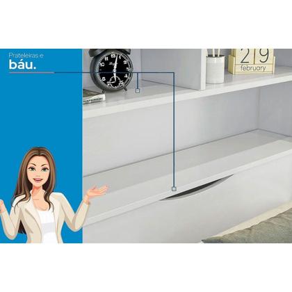 Imagem de Colchão Solteiro Light D33 Ortobom + Cama Invicta c/ 2 Gavetas Atacama