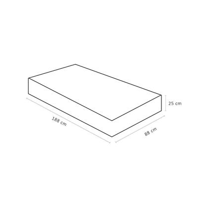 Imagem de Colchão Solteiro Mola Ensacada 88CMX25CMX188CM Airtech Spring Pocket Ortobom Bege Branco