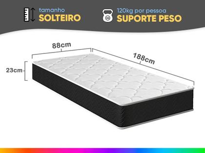 Imagem de Colchão Solteiro Molas Ensacadas Pergola Europillow 88x188x23cm Full - Maestro Colchões