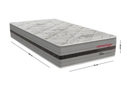 Imagem de Colchão Solteiro Molas Pocket Ensacadas Titan 30x78x188cm Orthoflex Cinza/Preto