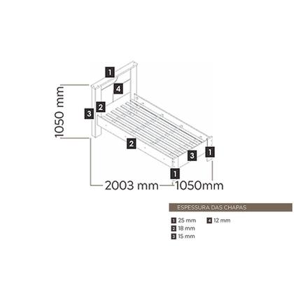 Imagem de Colchão Solteiro Ortobom D33 + Cama Pérola Branco