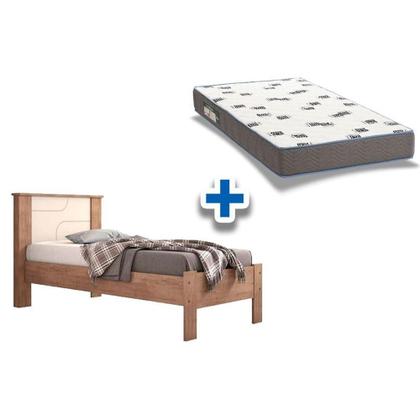 Imagem de Colchão Solteiro Ortobom D33 + Cama Pérola Branco