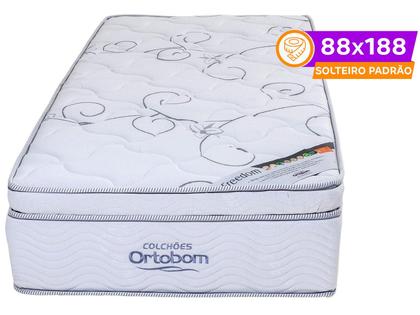 Imagem de Colchão Solteiro Ortobom Molas Ensacadas Freedom Superpocket 32CMX88CMX188CM Branco/Cinza