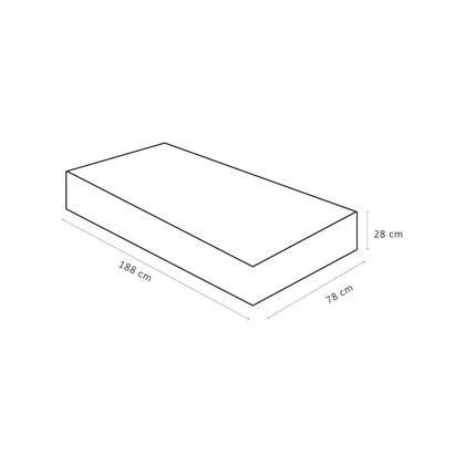 Imagem de Colchão Solteiro Ortobom Ortop D28 78x188x28cm Airtech 6.0 Marrom/Branco